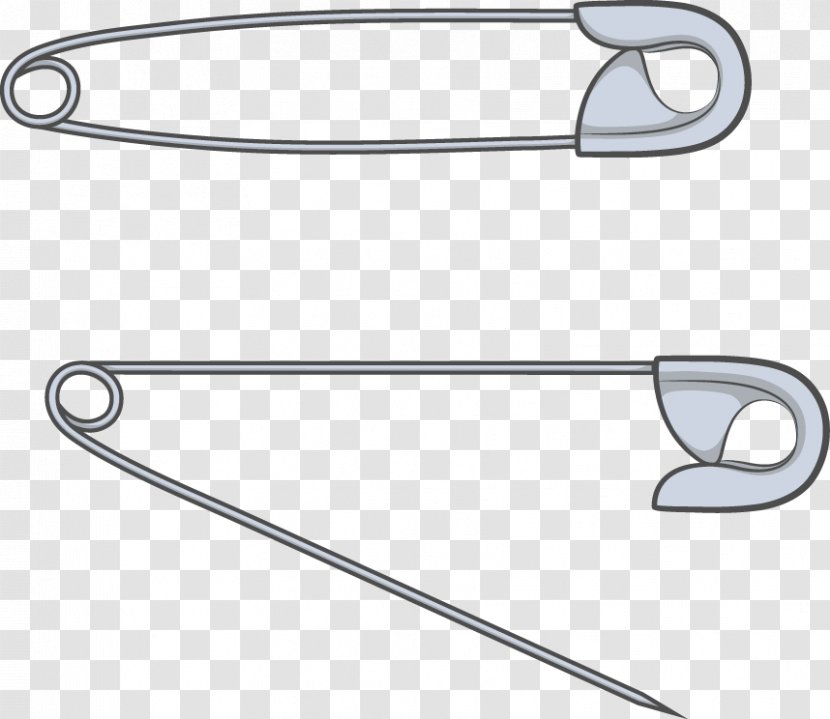 Paper Clip Safety Pin - Sewing Needle - Lock Transparent PNG