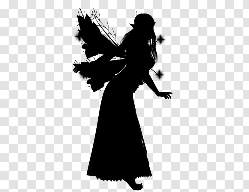 Fairy Silhouette Drawing - Mythical Creature - Cute Transparent PNG