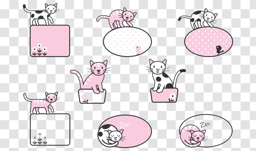 Cat Label Sticker Cuteness Clip Art - Watercolor - Cute Transparent PNG