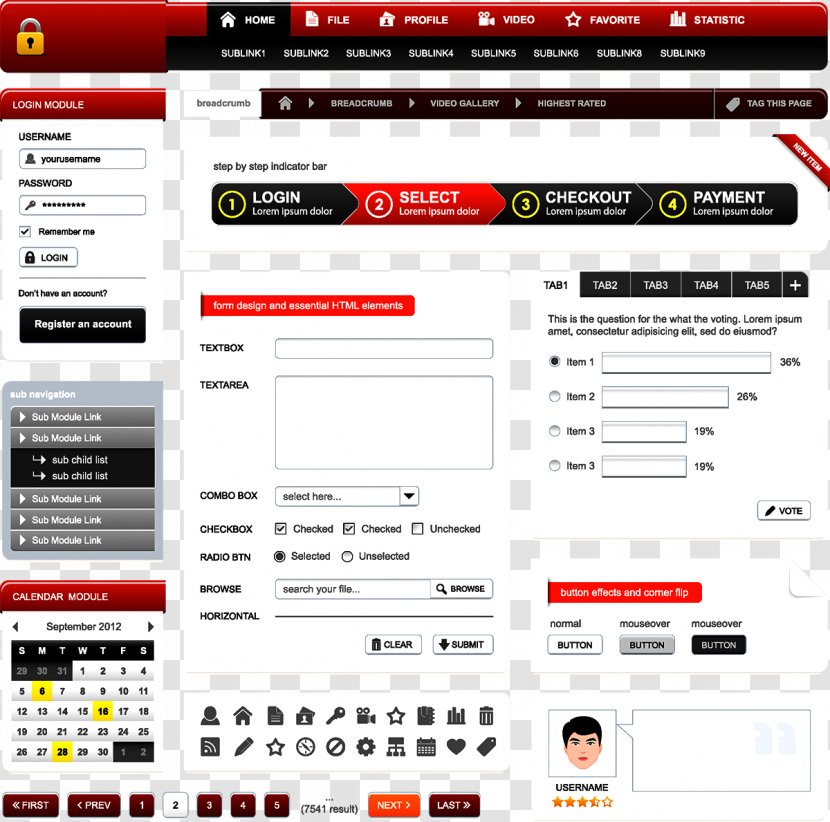 Web Design Navigation Button World Wide - Screenshot Transparent PNG