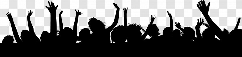 Musician Gig Silhouette Computer - Heart - Enthusiastic Crowd Concert Stage Transparent PNG