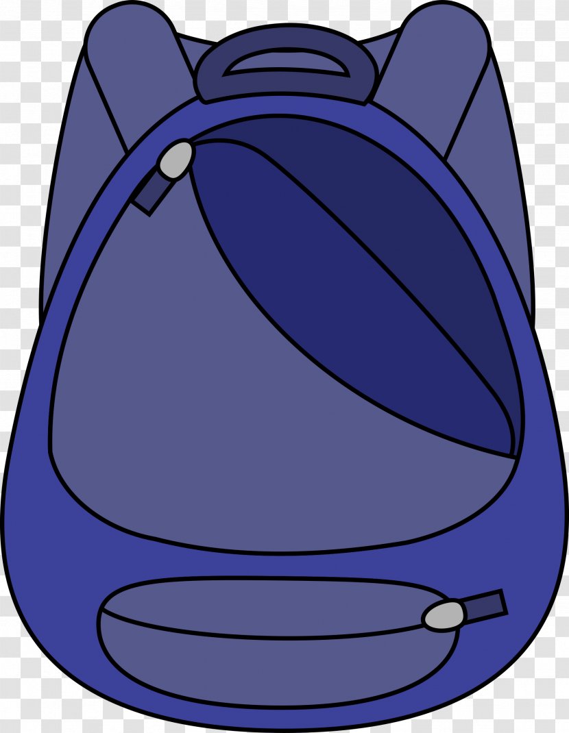 Bag Backpack School Clip Art - Cobalt Blue Transparent PNG