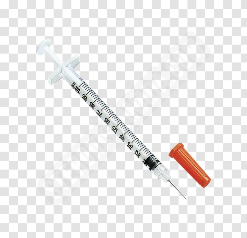 Syringe Hypodermic Needle Insulin Milliliter Becton Dickinson - Fineneedle Aspiration Transparent PNG
