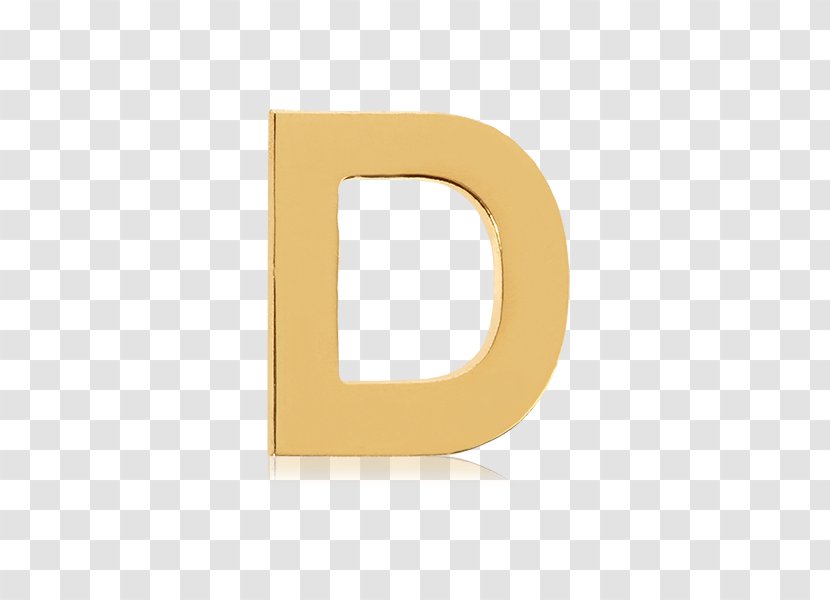 Letter Alphabet Single Symbol Font - Brass - D Transparent PNG