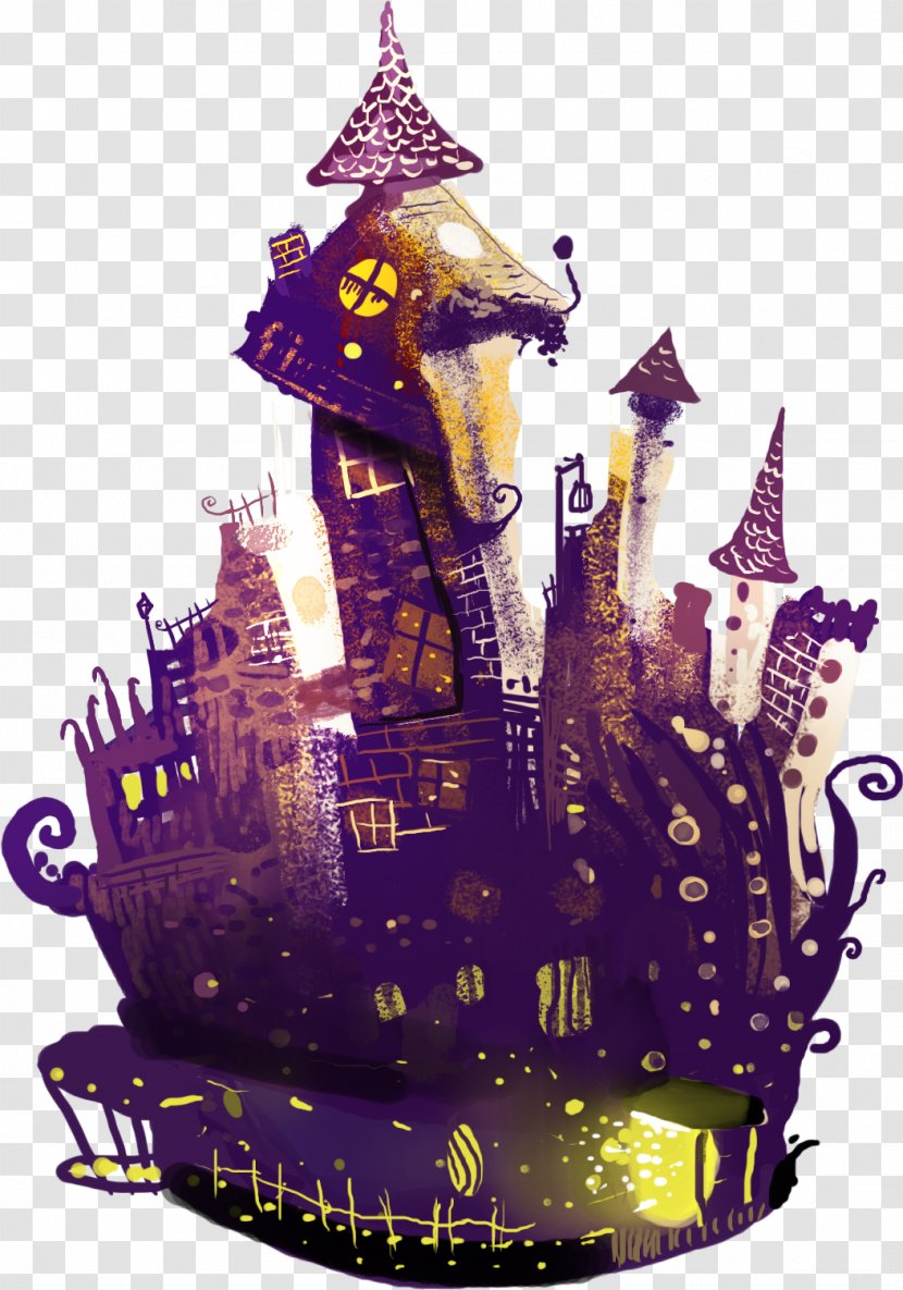 Halloween Boszorkxe1ny Illustration - Illustrator - Vintage Castle Transparent PNG