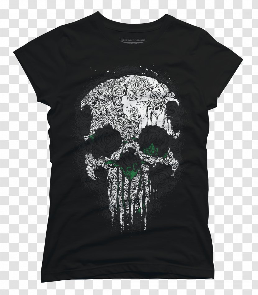 Long-sleeved T-shirt Skull Hoodie - Cambric Transparent PNG