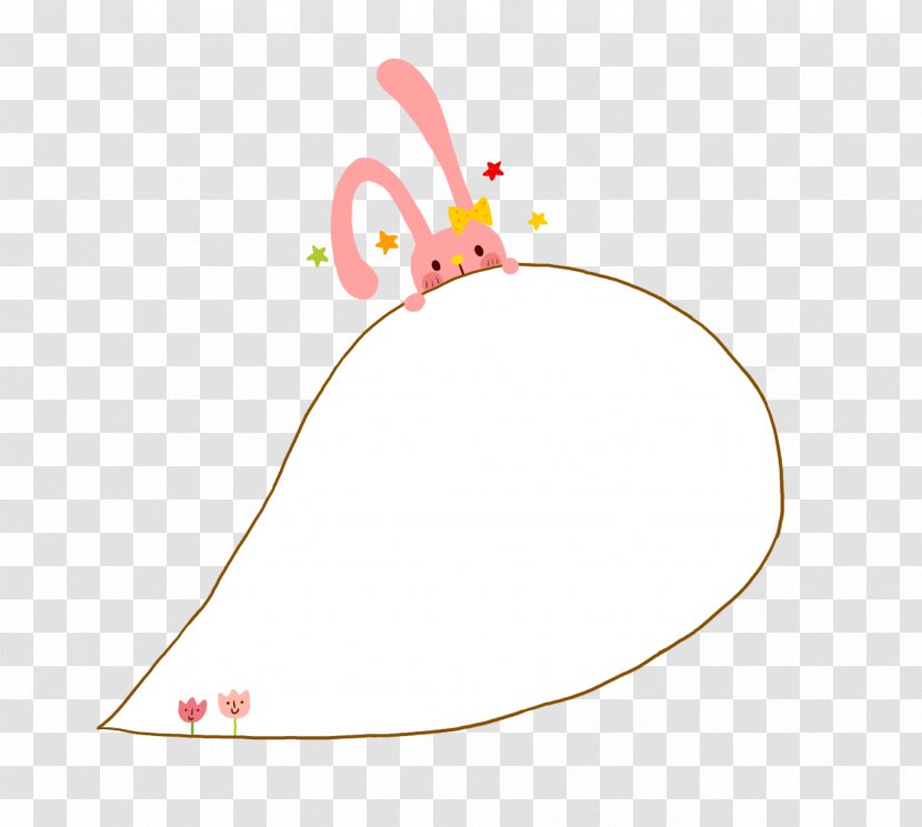 Cartoon Speech Balloon Clip Art - Point - Little Rabbit Border Transparent PNG