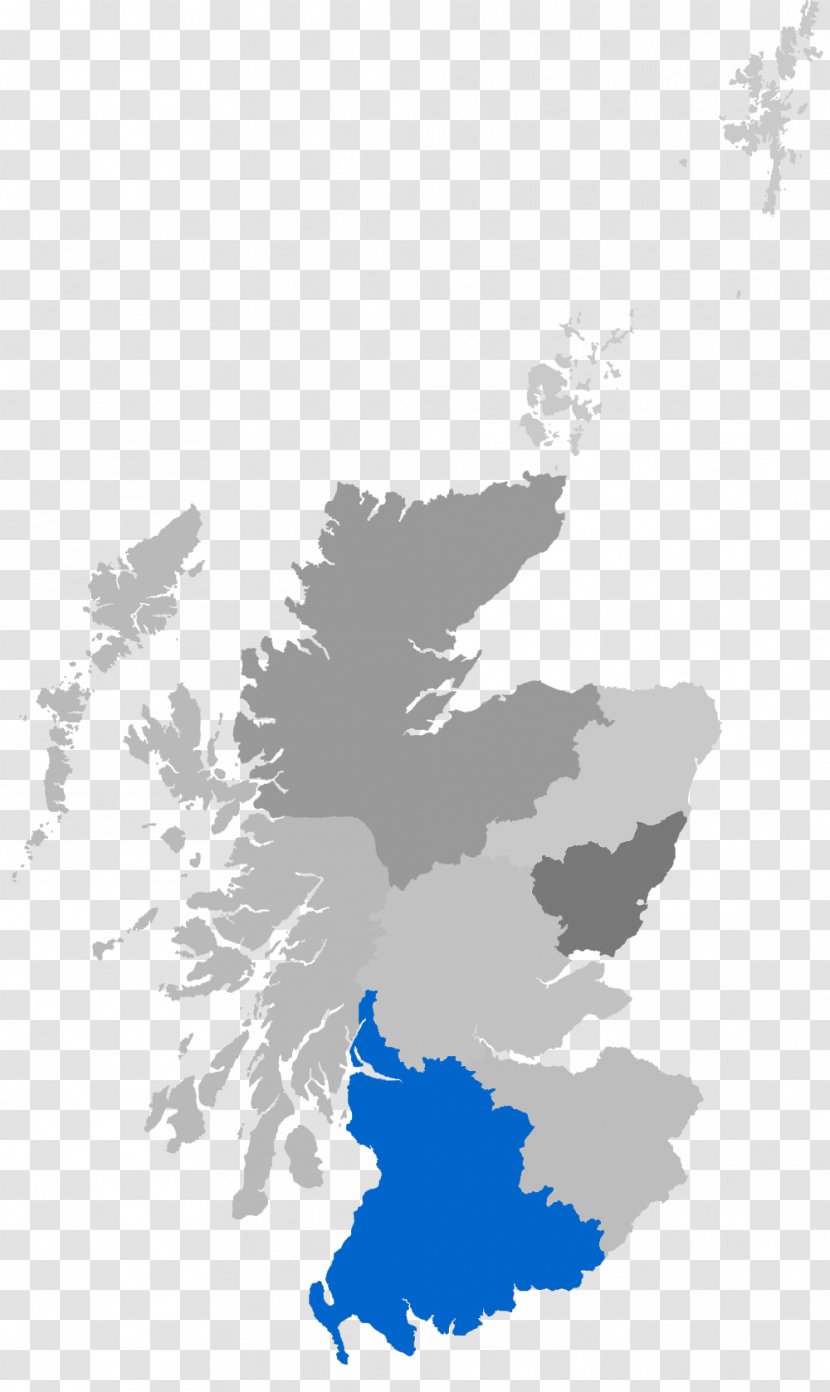 Scotland Vector Map Blank - Blue Transparent PNG