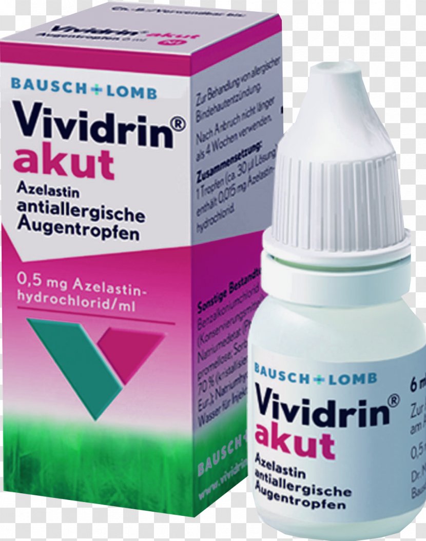 Azelastine Liquid Drug Eye Drops & Lubricants Cromoglicic Acid - Apotheke Transparent PNG