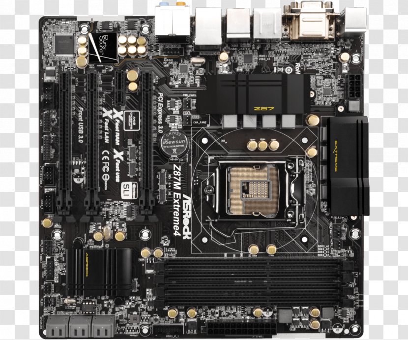 Motherboard Sound Cards & Audio Adapters LGA 1150 CPU Socket MicroATX - Printed Circuit Board - Computer Component Transparent PNG