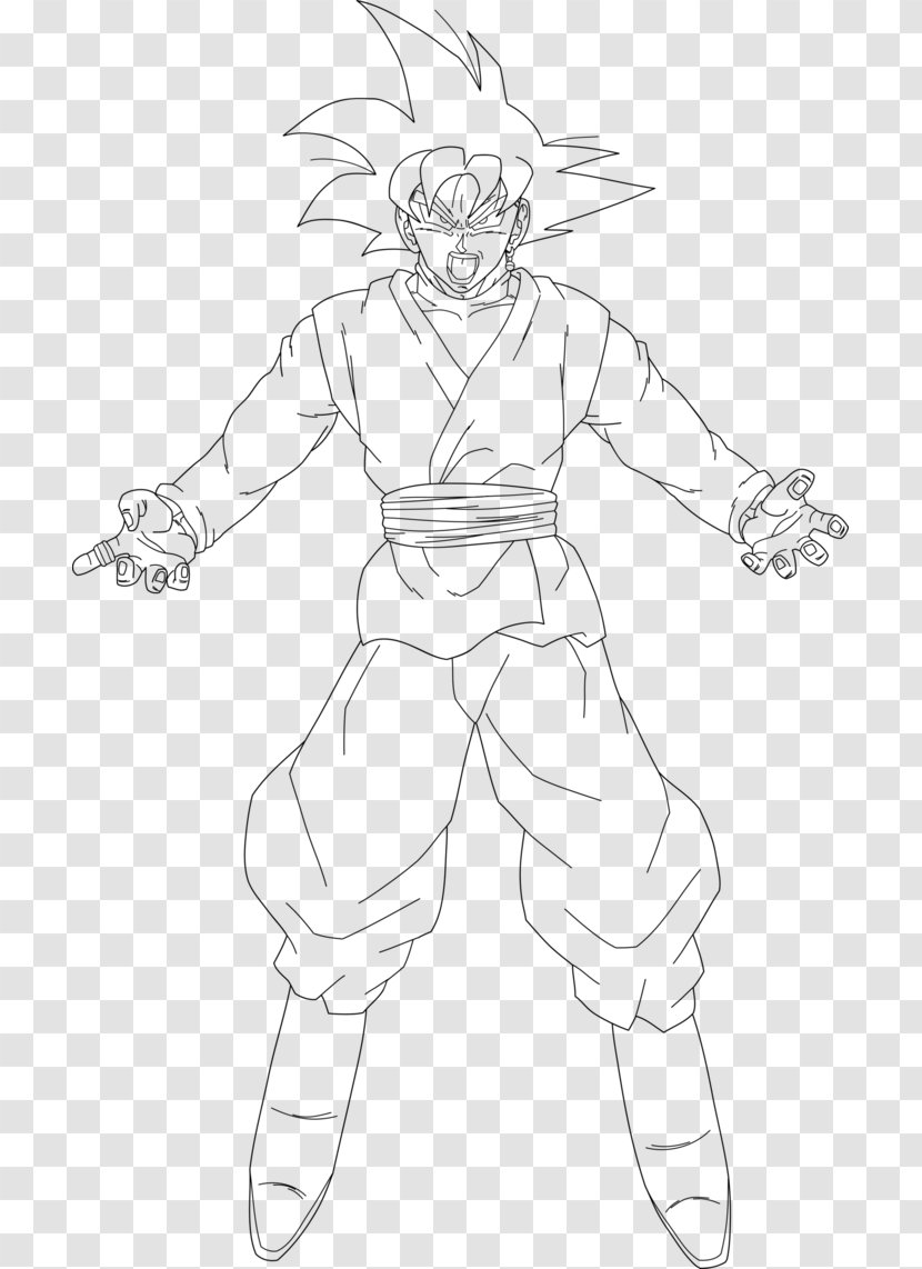 Goku Gohan Trunks Vegeta Sketch Transparent PNG