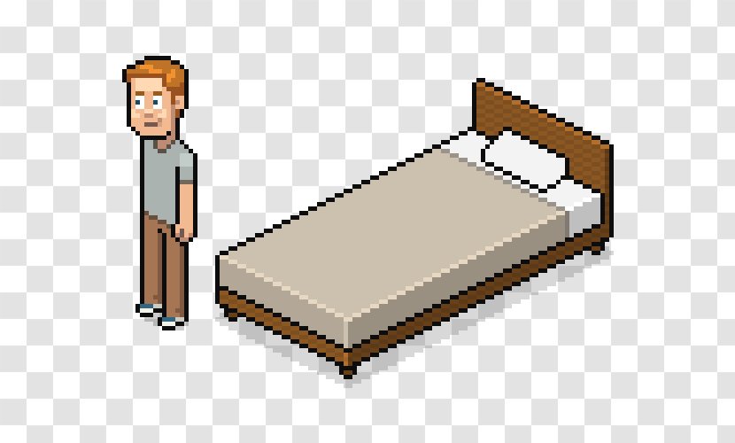 Furniture Bedroom - Pixel Art - Bed Transparent PNG