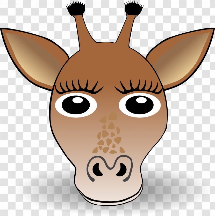 Giraffe Face Clip Art - Headgear - Giraffes Clipart Transparent PNG