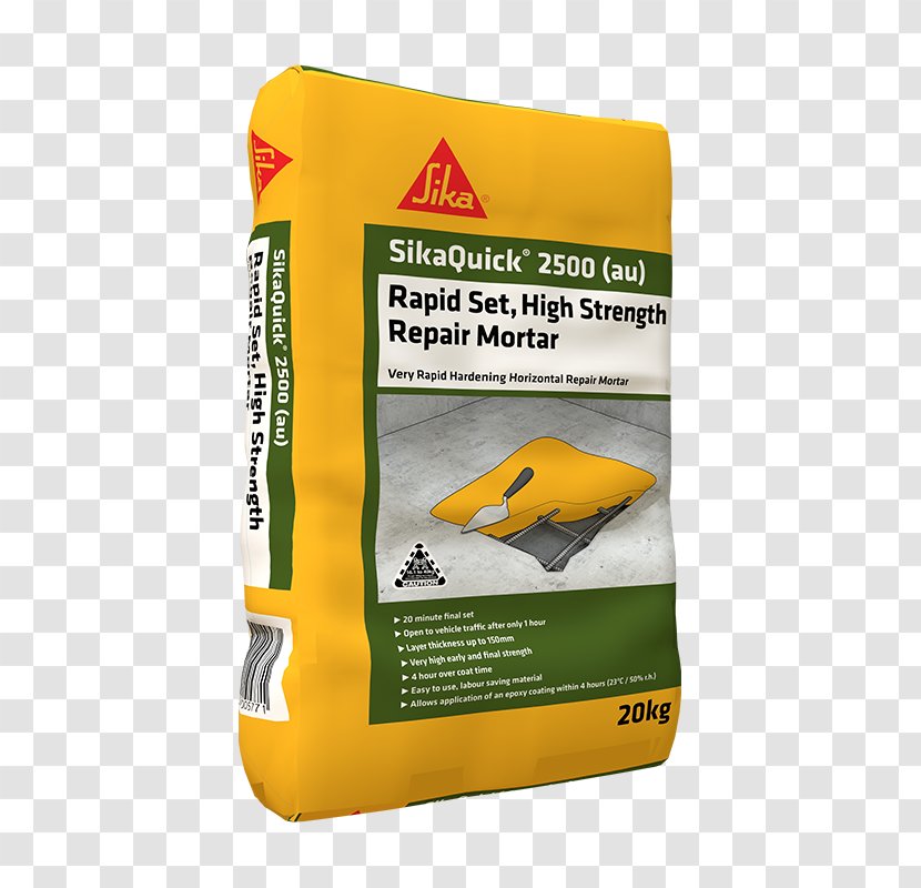 Non-shrink Grout Sika AG Mortar Concrete - Waterproofing - Quick Repair Transparent PNG