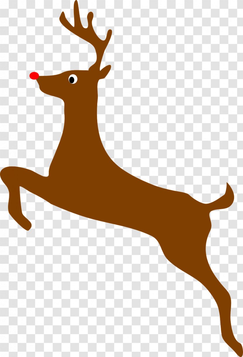 Running Elk - Reindeer - Drawing Transparent PNG