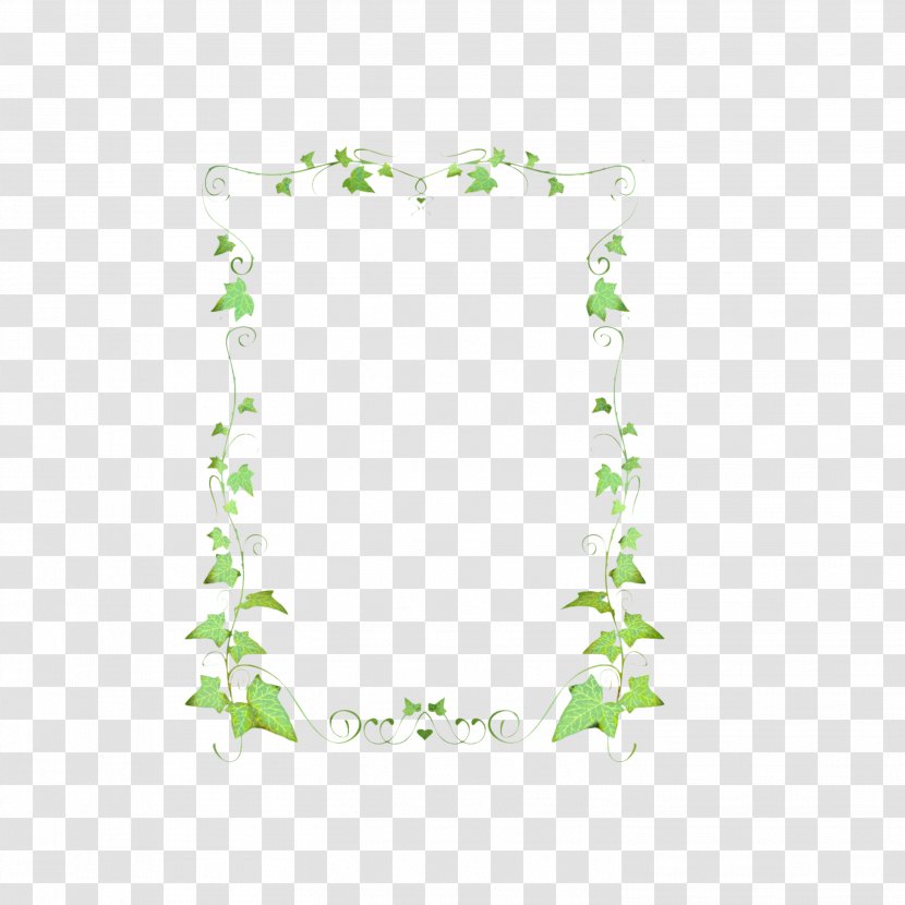 Green Background Frame - Speech Balloon - Ivy Family Flower Transparent PNG