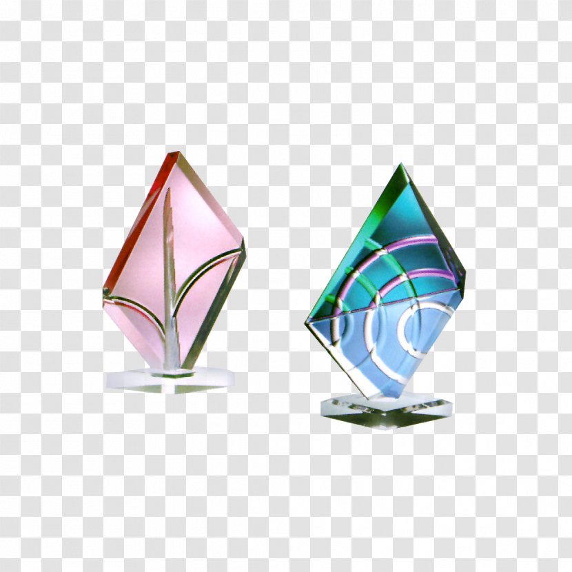 Trophy Crystal Glass - Triangle - Diamond Transparent PNG