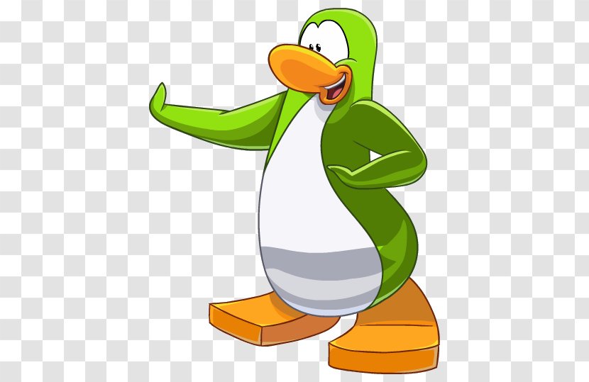 Club Penguin Little Green Yellow-eyed - Video - Lime Transparent PNG