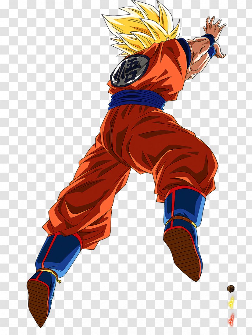 Goku Dragon Ball Z Dokkan Battle Super Saiyan Character - Watercolor Transparent PNG