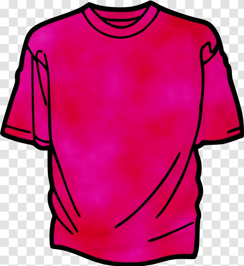 Clip Art T-shirt Sweatshirt Drawing Blouse - Pink - Sports Uniform Transparent PNG
