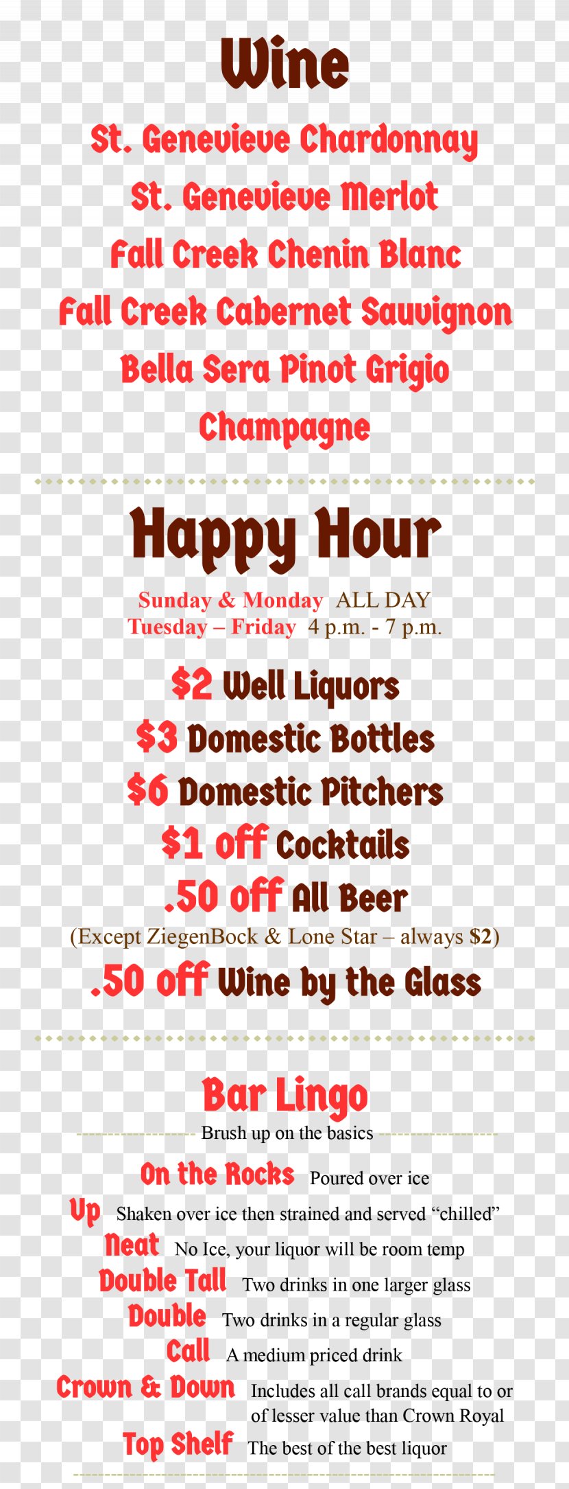 J.R. Bentley’s Drink Happy Hour Restaurant Bar - Well Transparent PNG