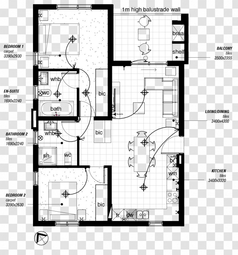 Floor Plan Technical Drawing Site - Zarina Transparent PNG