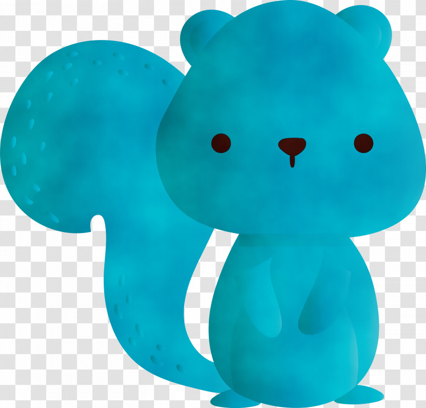 Turquoise Animal Figure Bear Turquoise Toy Transparent PNG