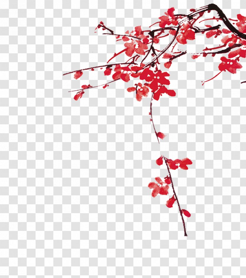 China Chinese Painting Art Plum Blossom - Flowering Plant Transparent PNG