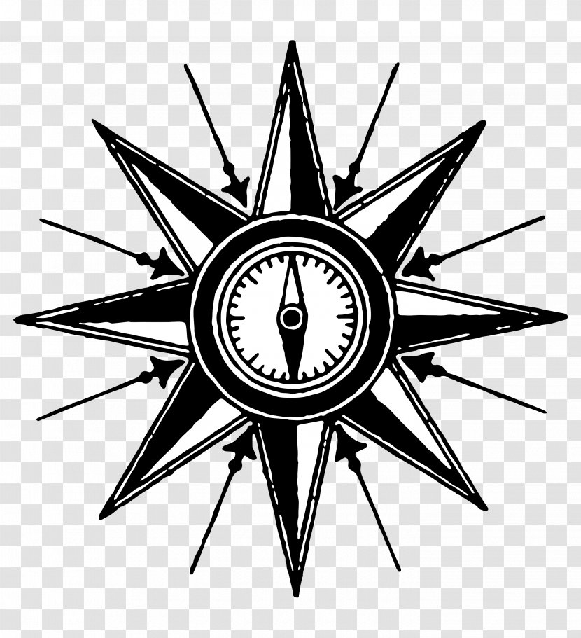 Steampunk Drawing Clip Art - Compass - BRUJULA Transparent PNG