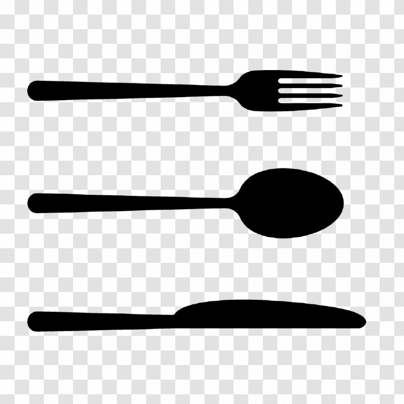 Spoon Black And White Clip Art - Cutlery Transparent PNG