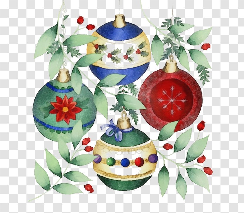 Christmas Ornament - Wet Ink - Porcelain Decoration Transparent PNG