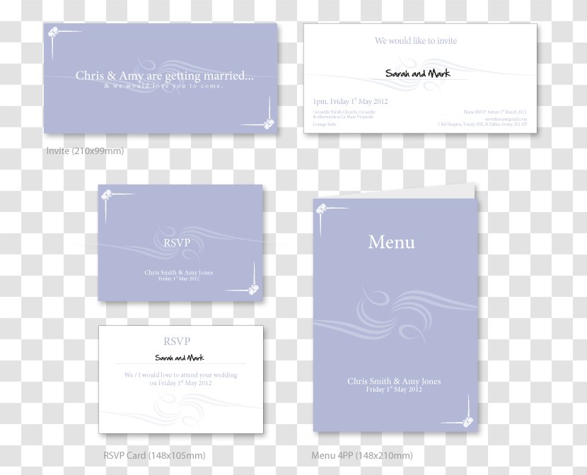 Brand Font - Wedding Invitation Set Transparent PNG