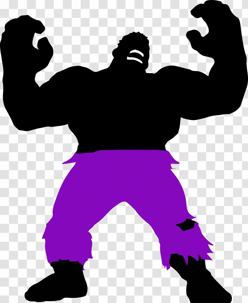 Hulk Silhouette Color Wheel Costume - Purple Transparent PNG