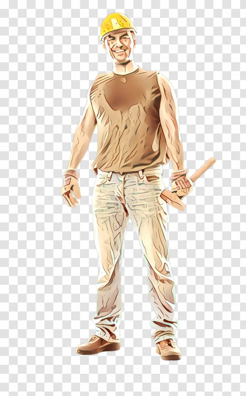 Standing Clothing Costume Beige Human - Cap Trousers Transparent PNG