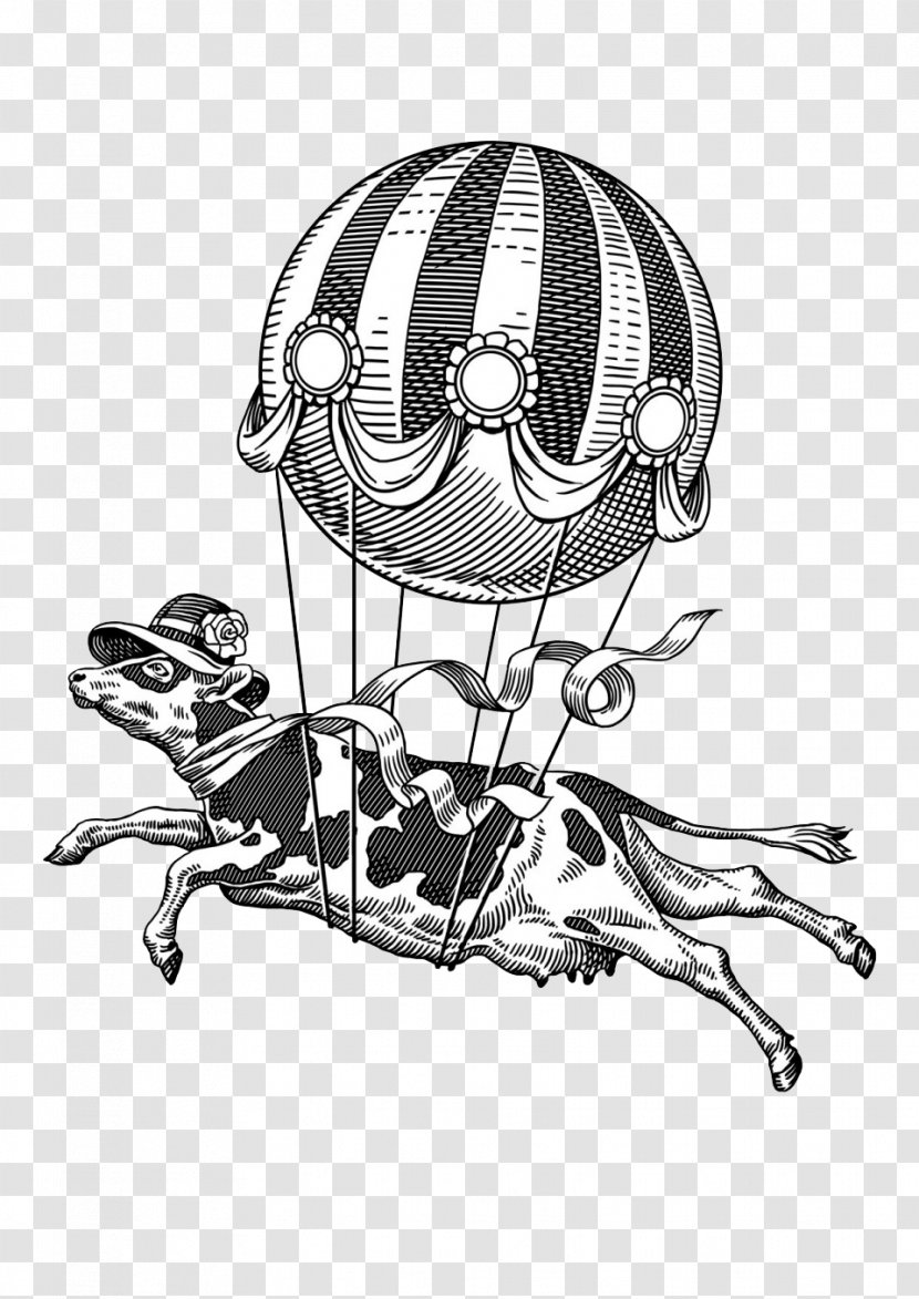 Dog Puppy Black And White Balloon - Monochrome Photography Transparent PNG