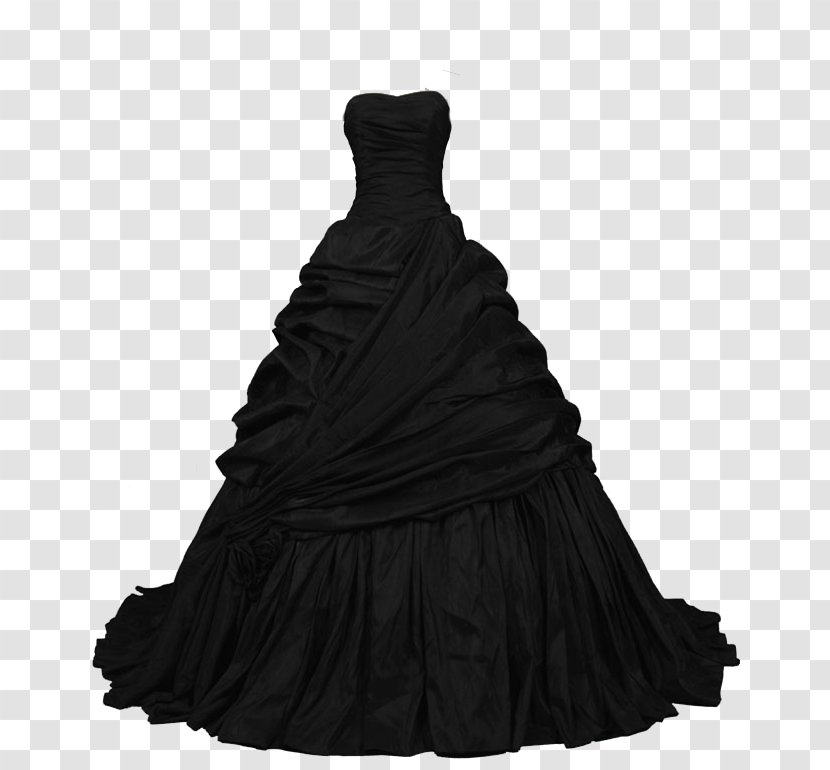 Wedding Dress Ball Gown Bride - Black Transparent PNG