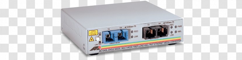 Allied Telesis AT MC104XL Transceiver - Electronics Accessory - SC Multi-mode / Single-mode Optical Fiber FiberOthers Transparent PNG