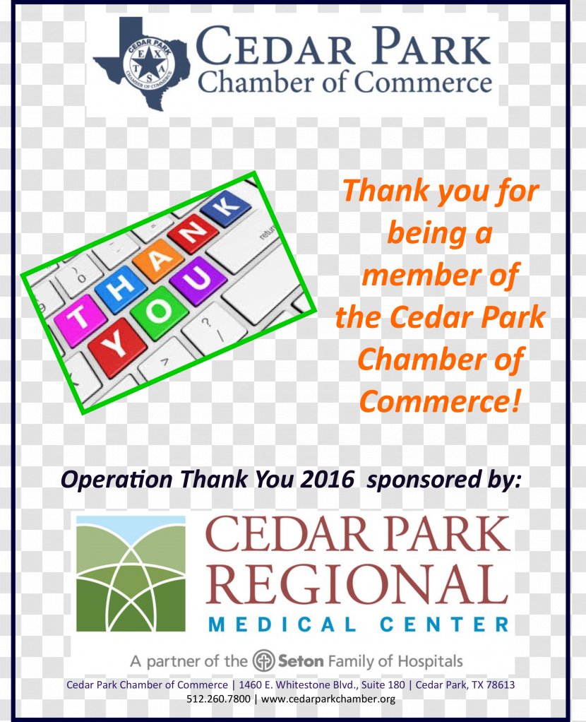 Cedar Park Chamber Of Commerce Business Graphic Design - Envelope Transparent PNG
