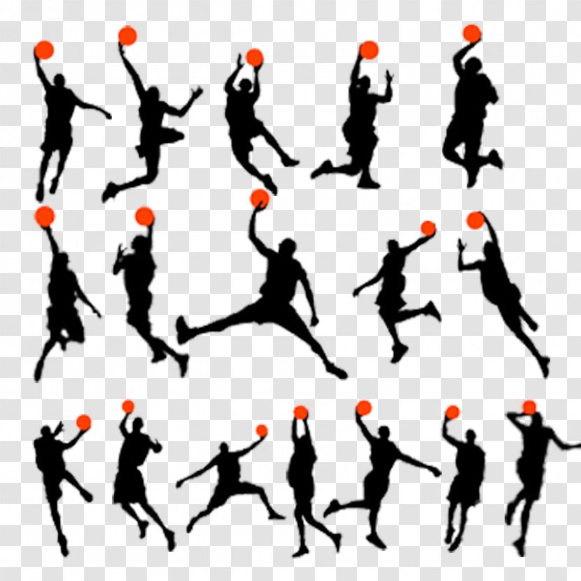 Basketball Silhouette Football Player - Team - Players Transparent PNG