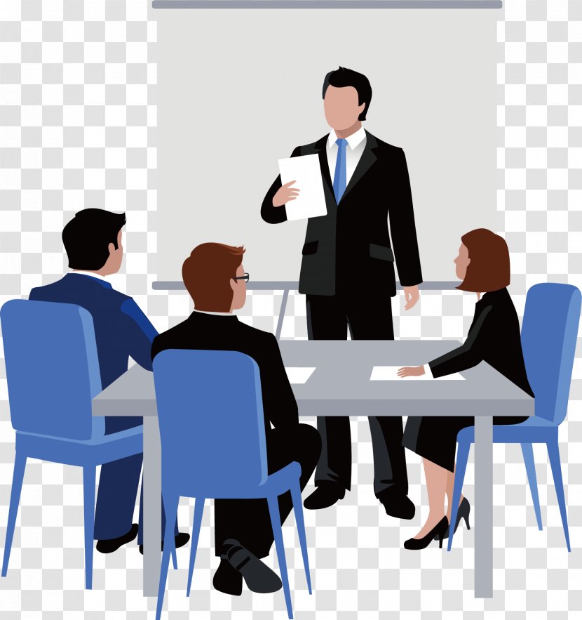 Meeting Euclidean Vector Business Illustration - Teamwork - Discussion Work Transparent PNG