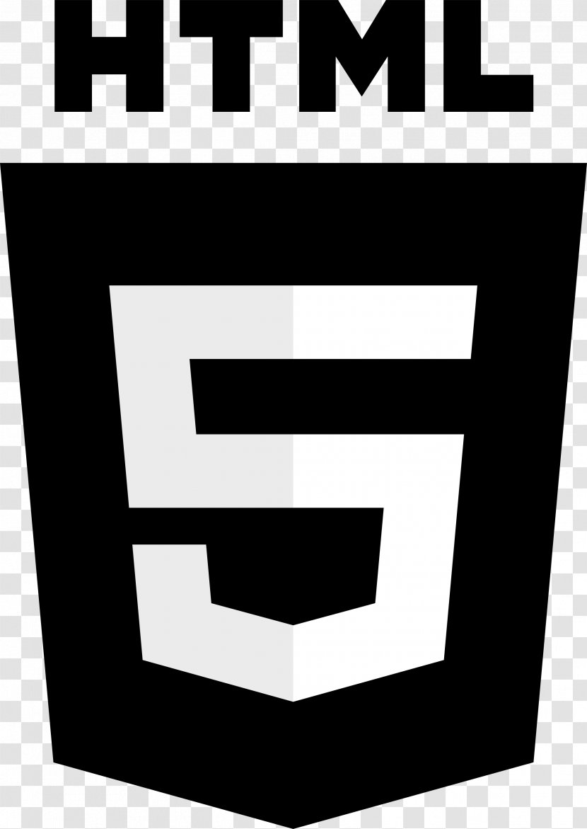 Logo HTML5 JavaScript - Black - Hi Five Transparent PNG