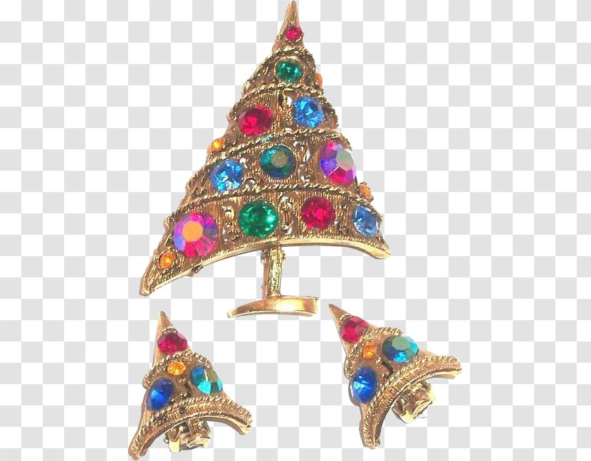 Brooch Christmas Ornament Earring Tree Imitation Gemstones & Rhinestones Transparent PNG