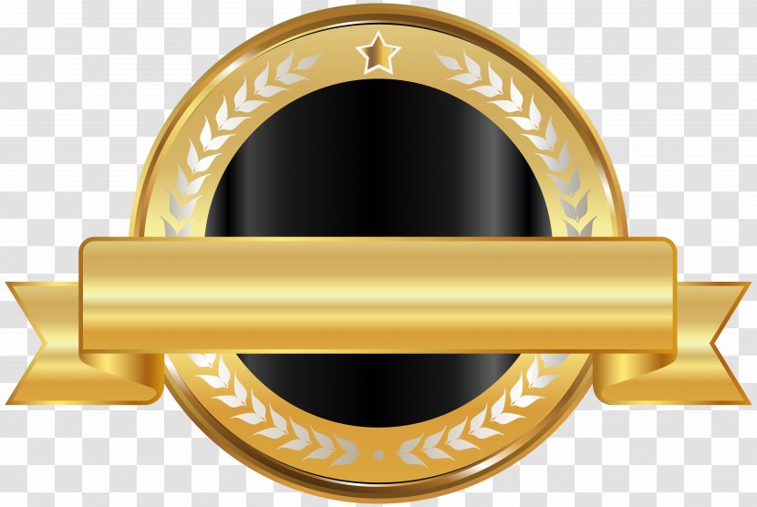 Badge Lapel Pin Clip Art - Brass - Gold Seal Transparent PNG