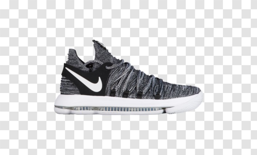Nike Zoom Kd 10 Sports Shoes Basketball Shoe - Silver - Black KD Transparent PNG