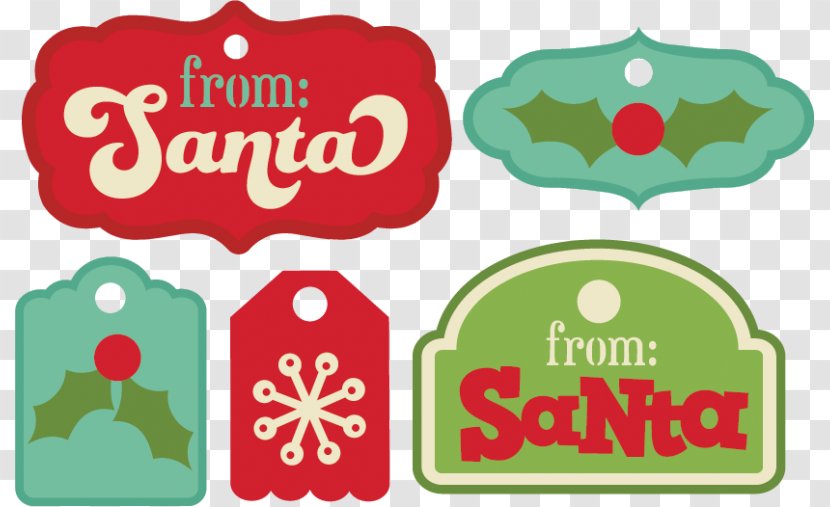 Christmas Gift Santa Claus Clip Art - Label - Tags Transparent PNG
