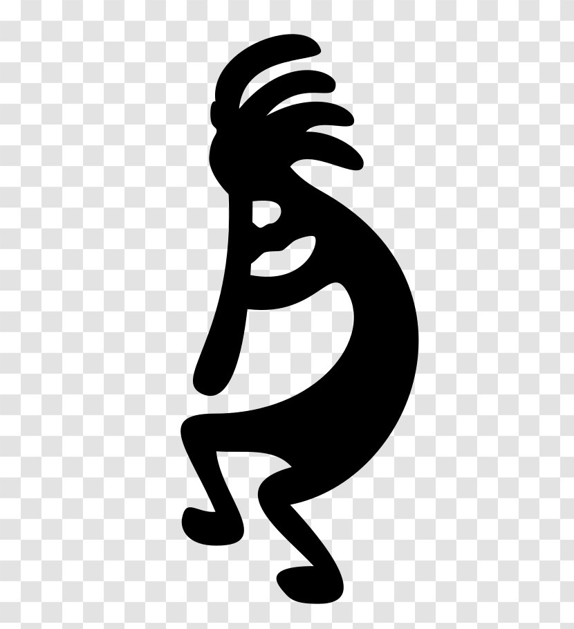 Kokopelli Native Americans In The United States Southwestern Petroglyph Clip Art - Silhouette - Facing Transparent PNG