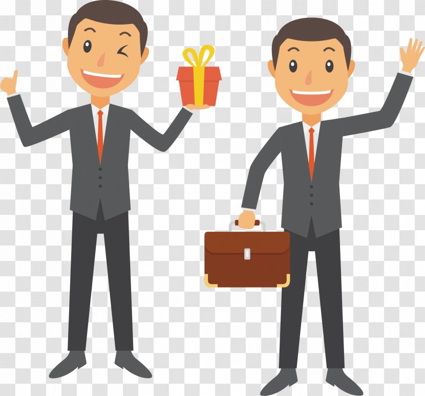 Businessperson Character Download - Conversation - Happy Business Man Transparent PNG