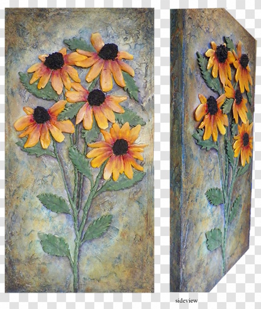 Common Sunflower Black-eyed Susan Still Life Painting - Wildflower Transparent PNG
