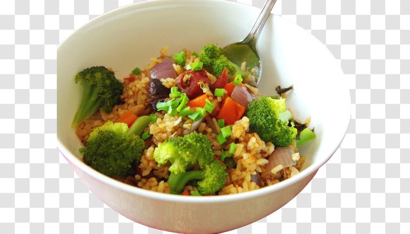 Vegetarian Cuisine Fried Rice Ribs Cooked - Pork - Broccoli Transparent PNG