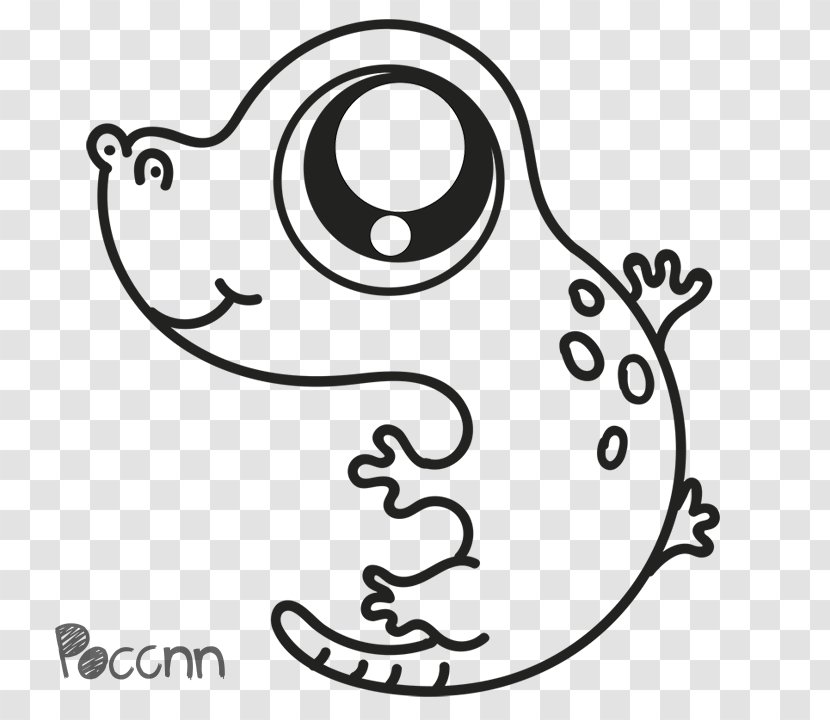 Lizard Drawing Line Art Illustration Kawaii - Head - Cnn Transparent PNG